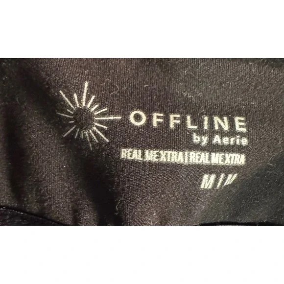 Aerie Offline Real Me Xtra Black Jumpsuit Sleeveless Flared Leg Medium - Picture 4 of 13